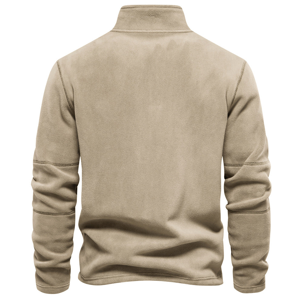 Men's Casual Zip-Up Stand-Collar Sweatshirt