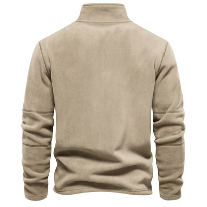 Men's Casual Zip-Up Stand-Collar Sweatshirt
