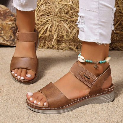 Cushioned Open Toe Ankle Strap Sandals