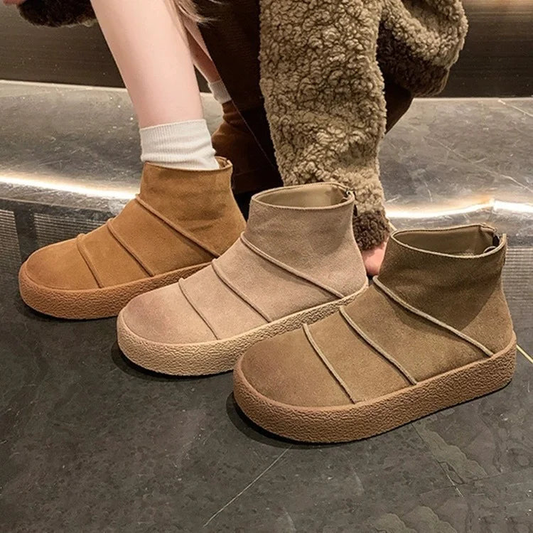 Women's Warm Low Heel Winter Boots