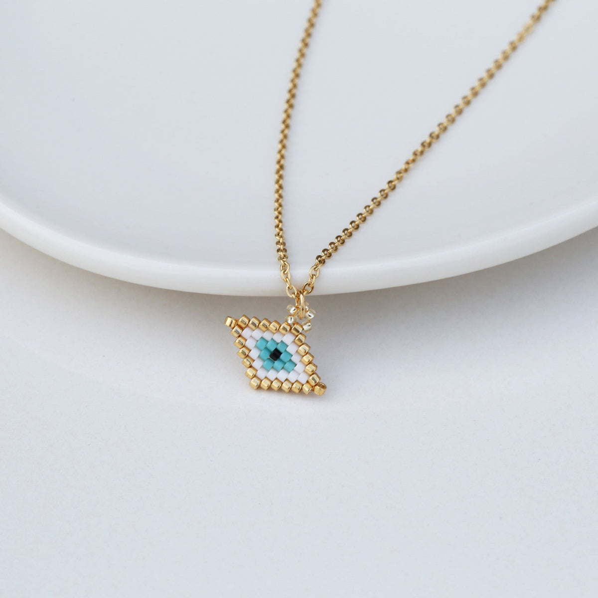 Women's Elegant Beaded Eye Handmade Necklace
