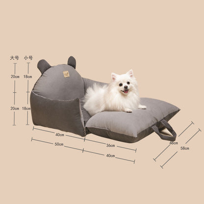 Bear Ears Pet Car Safety Bed Dog Car Seat Bed