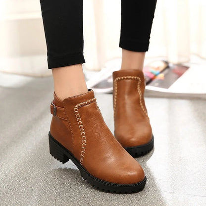 Comfortable Women's Low Heel Ankle Boots
