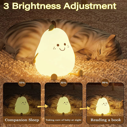 Cute Pear Night Light Lamp