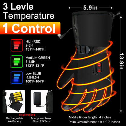 Heated Motorcycle Gloves Rechargeable Electric Heated Gloves