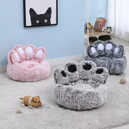 Bear Paw Calming Dog Bed AntiAnxiety Paw Bed