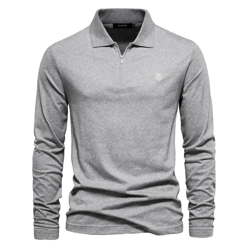 Timeless Zip Up Polo Shirt for Men
