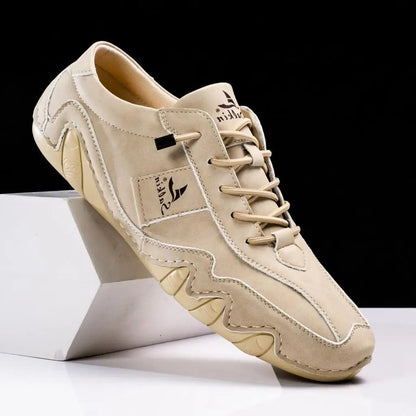 Men's Comfortable Lace Up Sneakers with Contrast Details