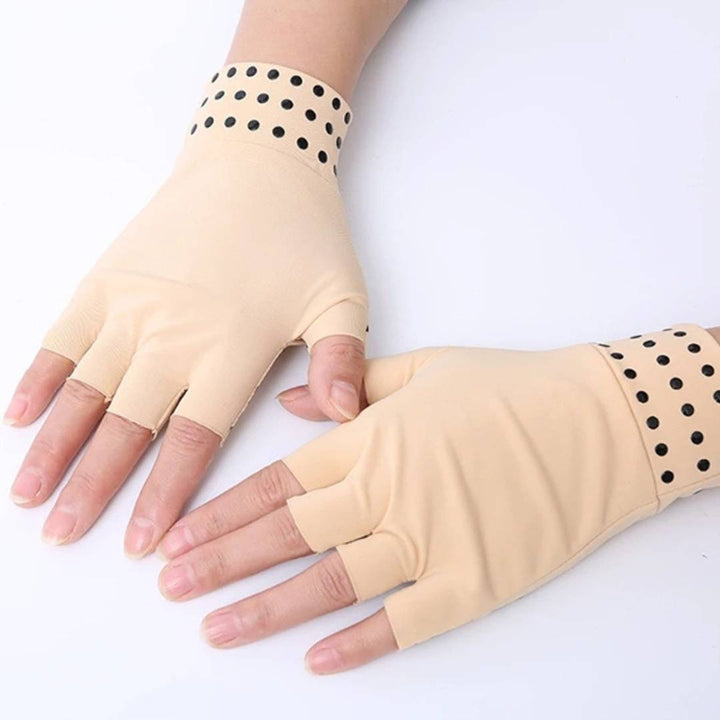 Fingerless Arthritis Gloves | Magnetic Compression Gloves for Arthritis Pain Relief - Improved Circulation - Reduced Swelling