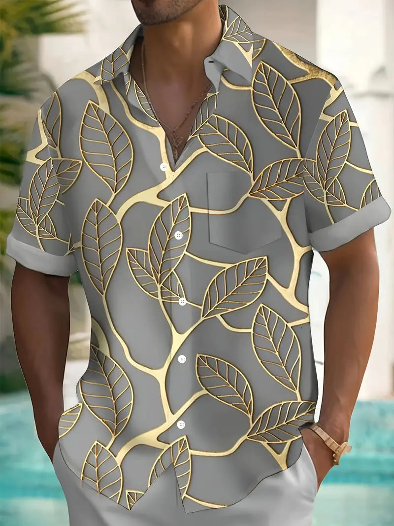 Casual Graphic Short Sleeve Mens Shirt - OutfitLondon