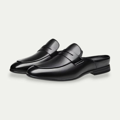 Men Leather Mules Loafers Soft Sole