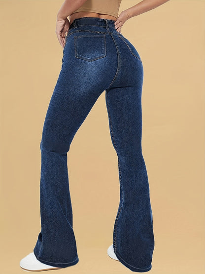 Trendy High Waist Flare Jeans