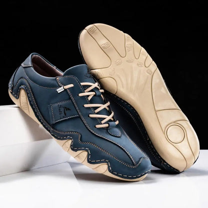 Men's Comfortable Lace Up Sneakers with Contrast Details