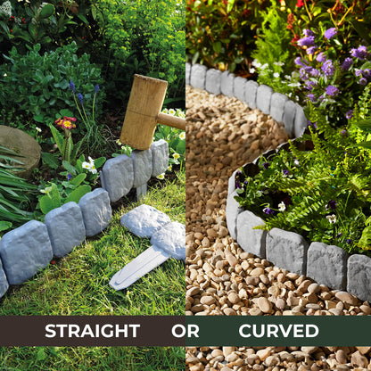 Lawn Edging Pack Cobbled Stone Pack 10