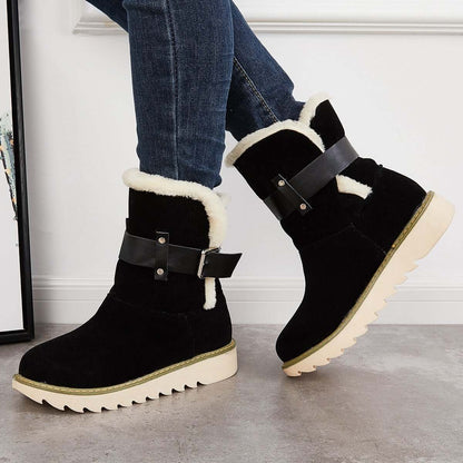 Warm Non Slip Ankle Snow Boots Winter Fur Lining Booties8945