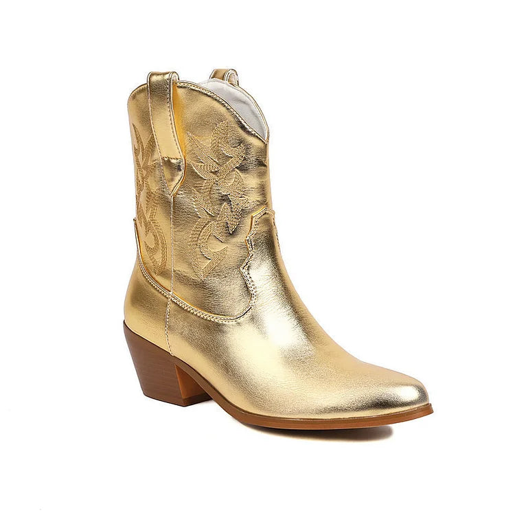 Rugged Ladies Cowboy Ankle Boots