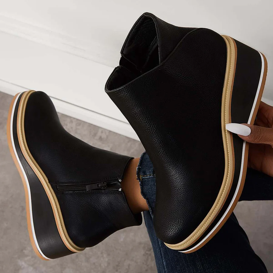 Women's Platform Wedge Ankle Boots