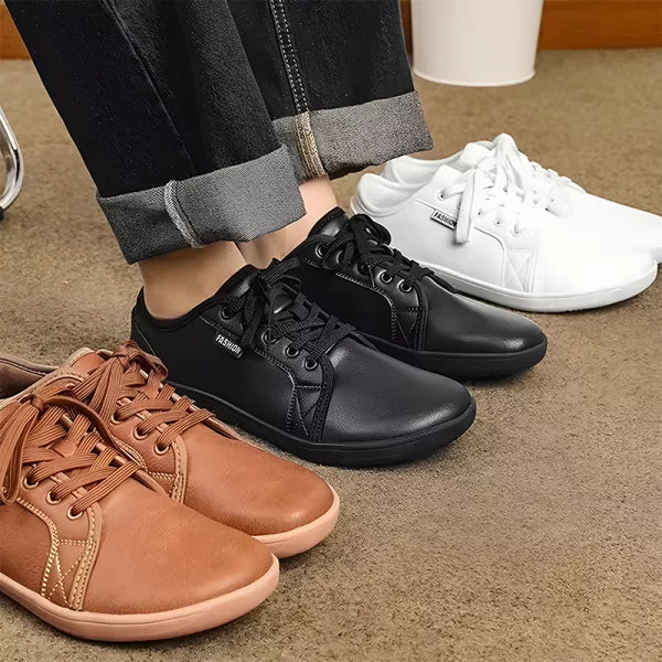 Zero Drop Leather Shoes Barefoot Sneakers