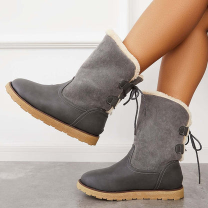 Non Slip Waterproof Snow Anke Boots Warm Fur Lined Booties