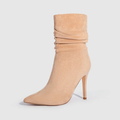 Chic Pointed Toe High Heel Booties