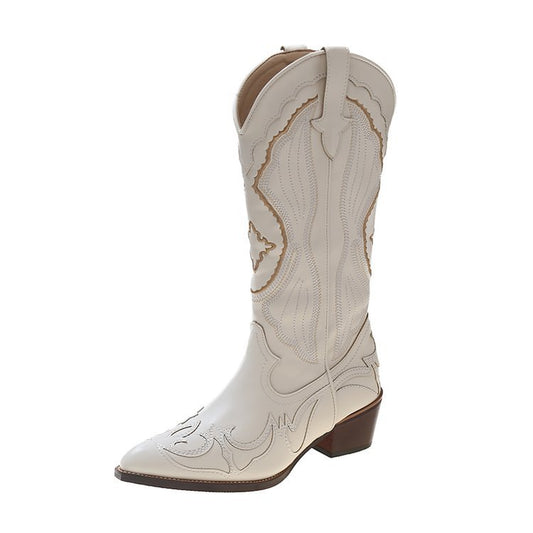 Cowboy Boots – Embroidered Leather – Western Chic Style