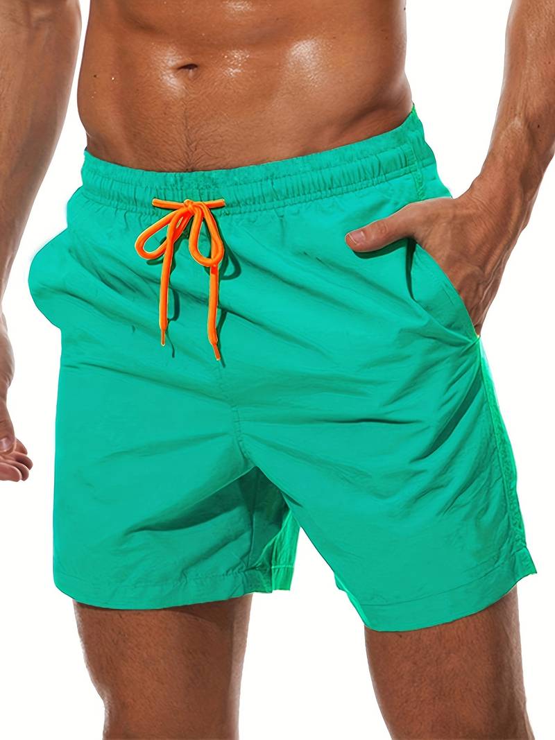 Men's Comfortable Beach Swim Trunks with Breathable Liner