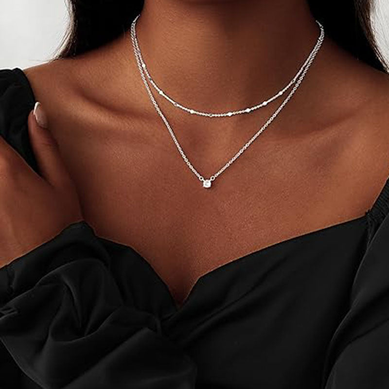 Women's Minimalist Metal Clavicle Chain Necklace
