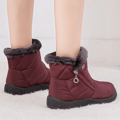 Women Fur Lined Outdoor Orthopedic Snow Boots