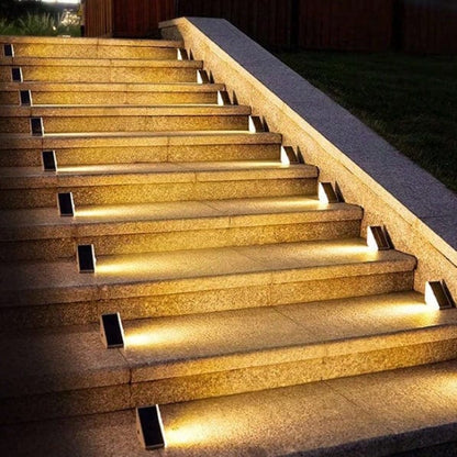 4 Packs Solar-Powered Outdoor Stair Lights