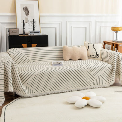 Soft Thick Chenille Couch Throw Cover , Couch Cushion Cover Dog Furniture Protector for Living Room