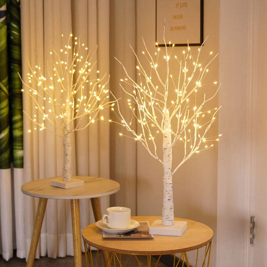 LED Lighted Birch Tree Table Lamp