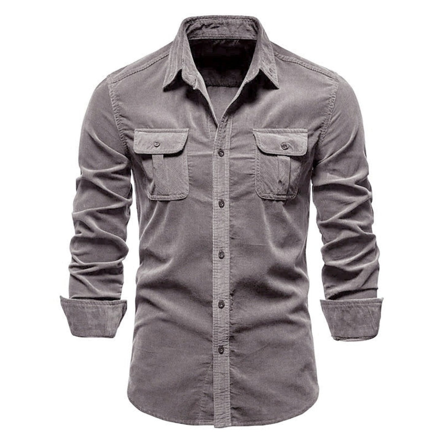 Casual Loose Fit Cotton Dress Shirt