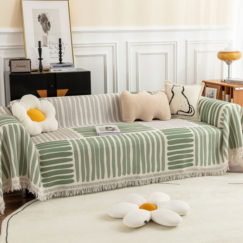 Soft Thick Chenille Couch Throw Cover , Couch Cushion Cover Dog Furniture Protector for Living Room