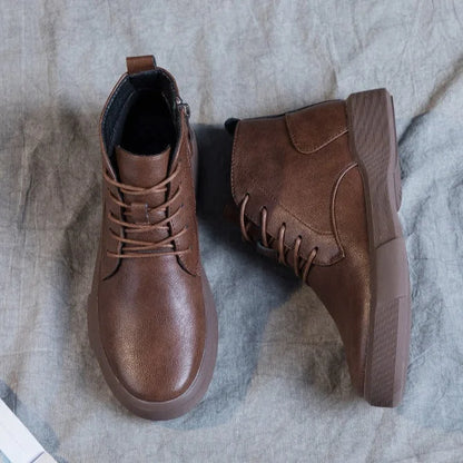Cozy Classic Low Heel Ankle Boots for Women