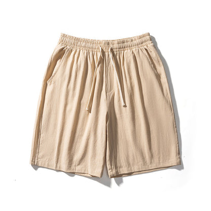 Men's Casual Cotton Blend Elastic Waist Summer Shorts