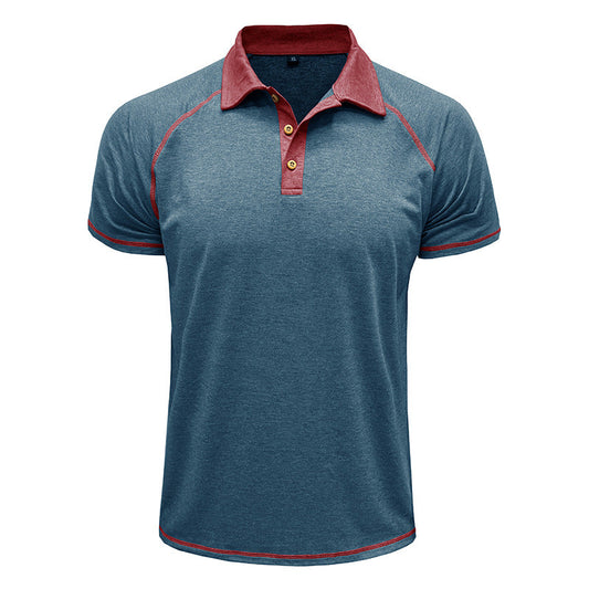 Men's Casual Cotton Short Sleeve Polo Shirt