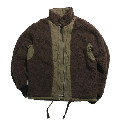 Classic Men's Military Style Fleece Lined Jacket