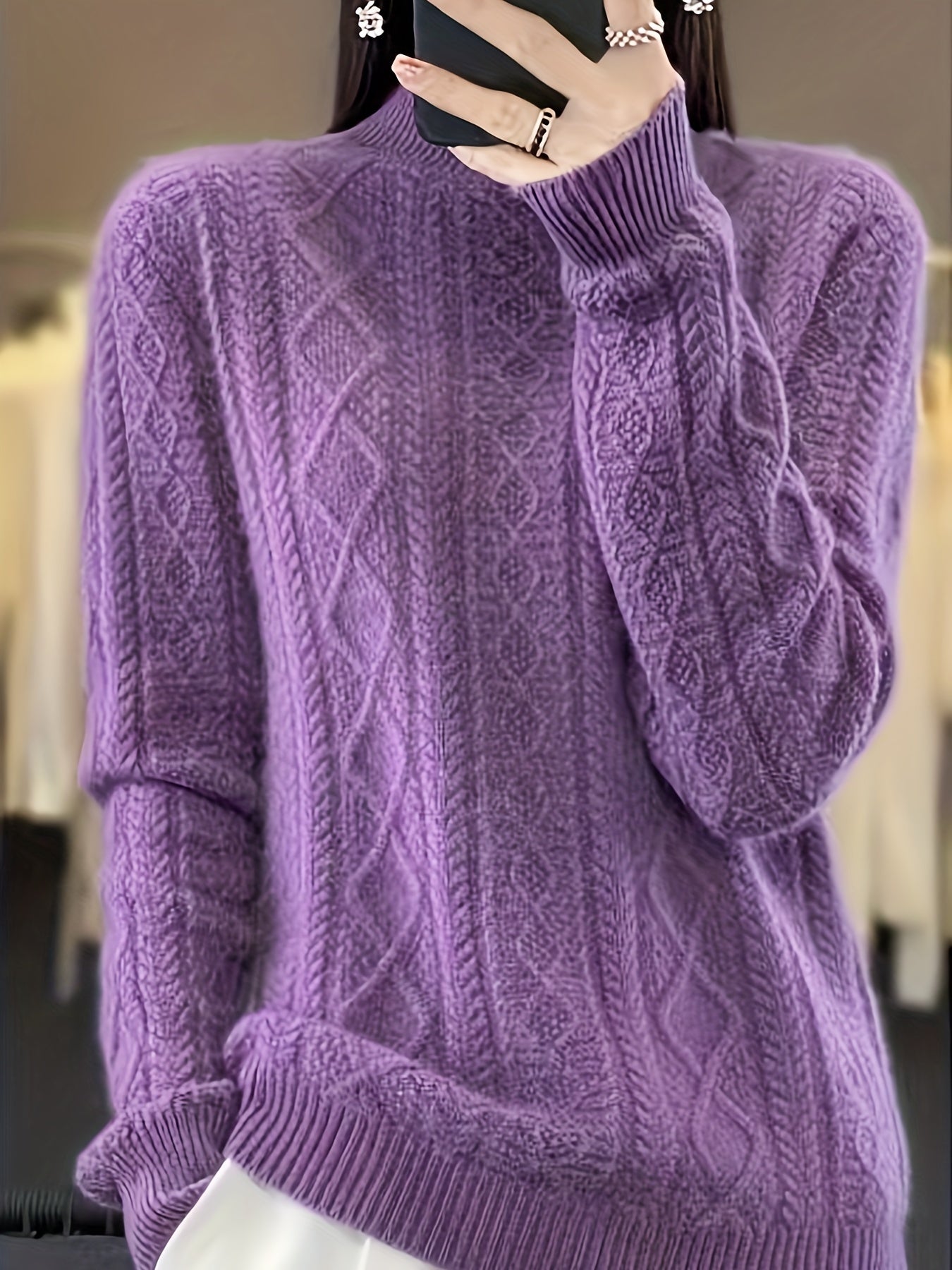 Cozy Female Classic Fit Long Sleeve Jumper