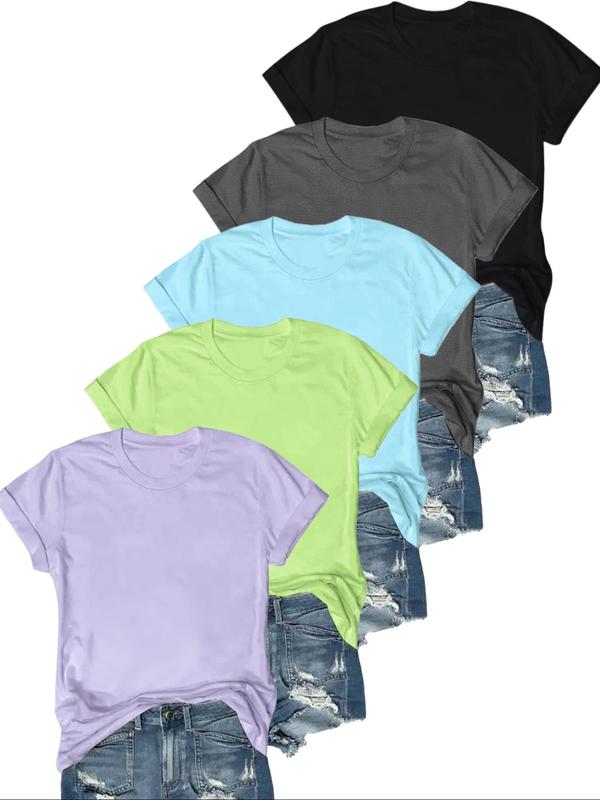 Comfortable Basic T Shirts 5 Pack
