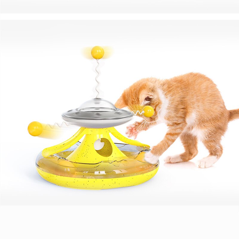 Turntable Cat Toy Puzzle Leakage Food Toy for Cats