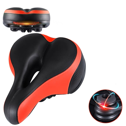 Most Comfortable Bike Seat With Memory Foam Waterproof Bike Saddle Universal Fit Shock Absorbing With Reflective Band