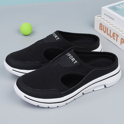 Summer Comfortable Trendy Hollow Mesh Half Slippers (Unisex)