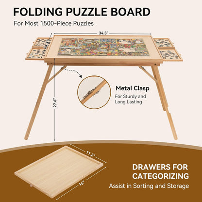 Compact Jigsaw Table with Storage