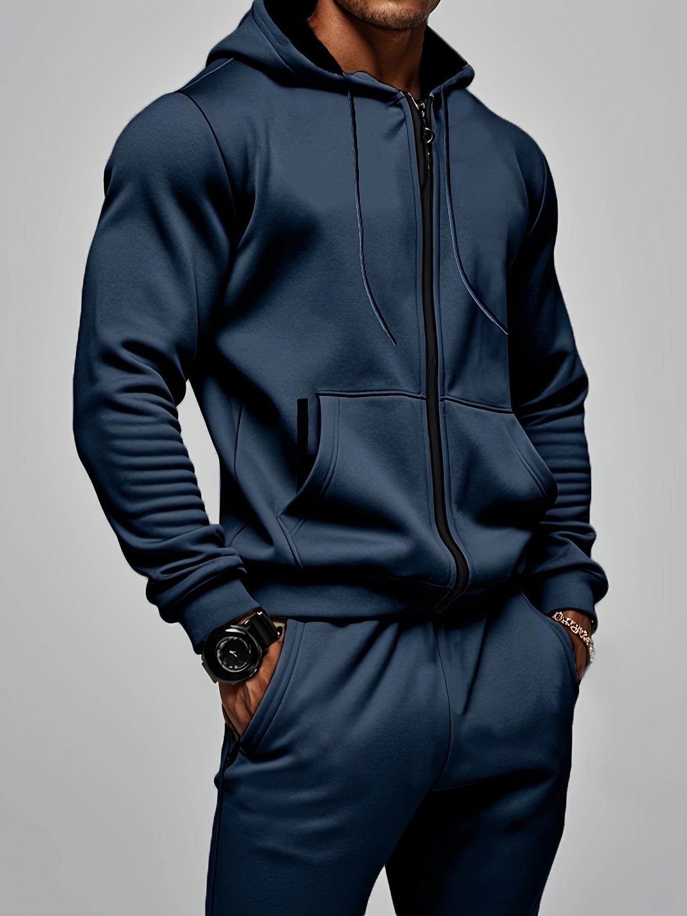 Relaxed Fit Men's Athletic Tracksuit Set