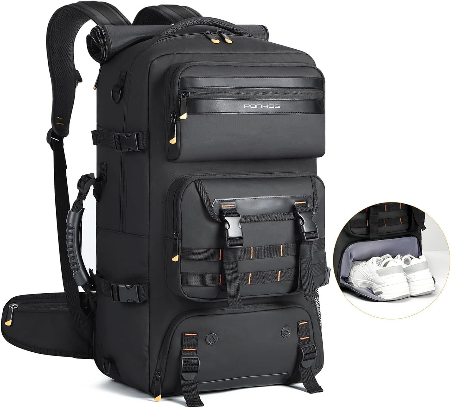 Large Water Resistant Convertible Travel Rucksack with Laptop Sleeve - OutfitLondon