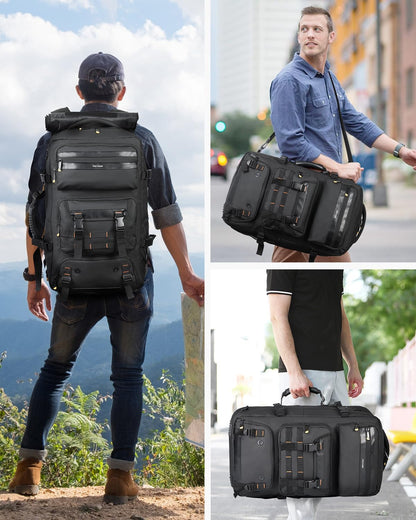 Large Water Resistant Convertible Travel Rucksack with Laptop Sleeve