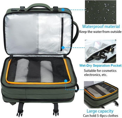 Spacious 26-45L Water Resistant Hiking Rucksack with Laptop Compartment