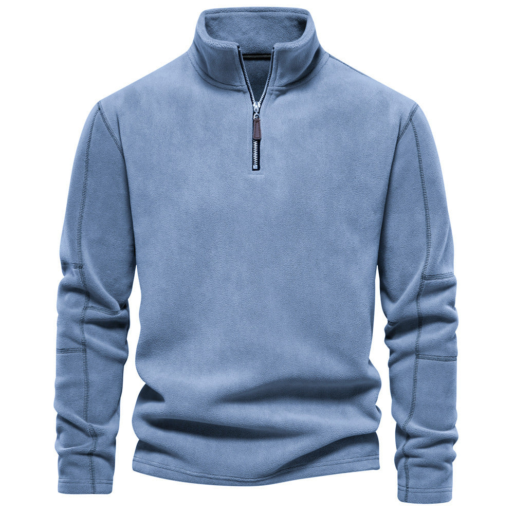 Men's Casual Zip-Up Stand-Collar Sweatshirt