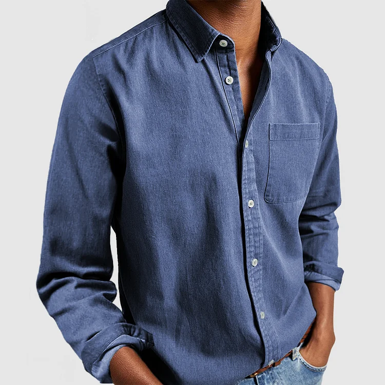 Relaxed Fit Mens Button Down Casual Shirt
