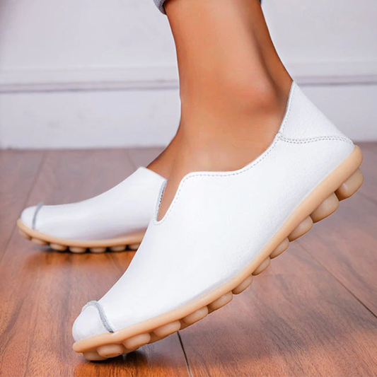 Women's Casual Flat Heel Cow Tendon Low Top Shoes